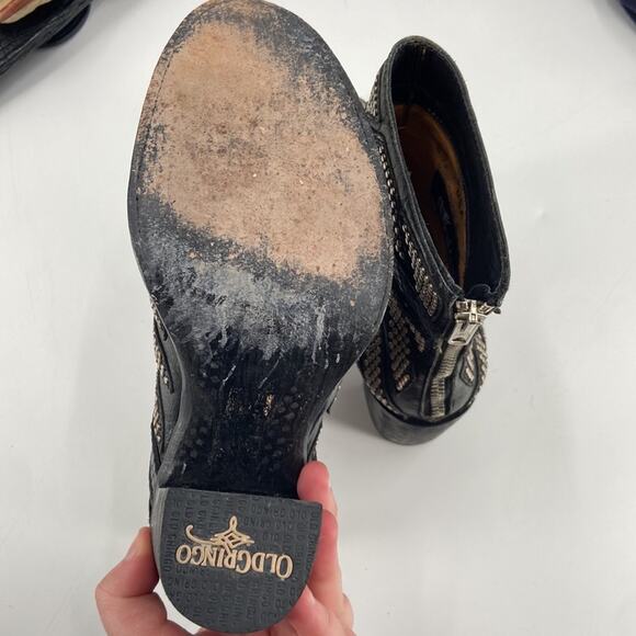 Mexicana old gringo black leather studded ankle boots - Picture 8 of 12